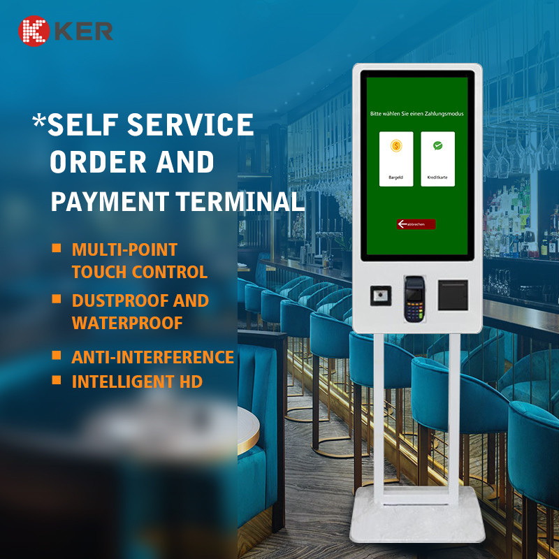 Latest company case about Interactive Self Service Ordering Wall Mounted Floor Standing Order Kiosk Automaticed Ticket Machine With Pos