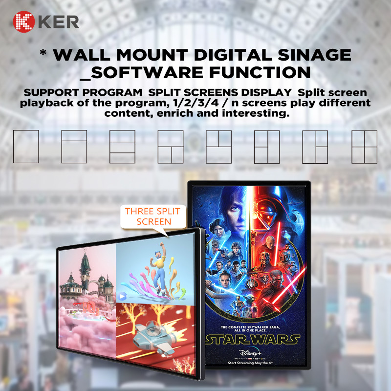 Latest company case about advertising equipment 65 inch android Digital Signage screen and Displays Non Touch Wall Mounting Digital Signage