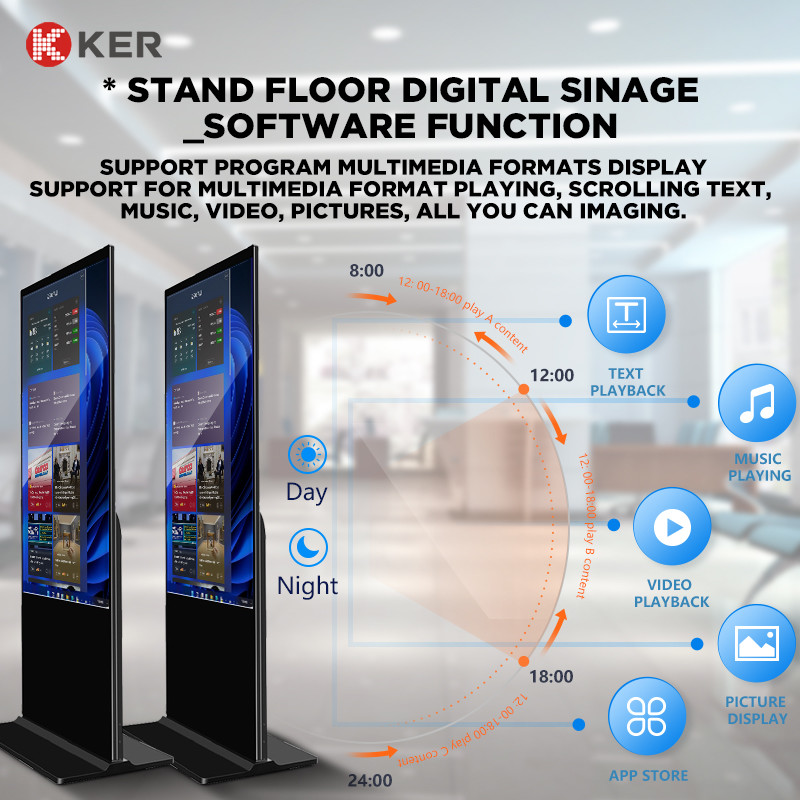 Latest company case about OEM &amp;ODM 65 inch floor standing digital signage advertising machine