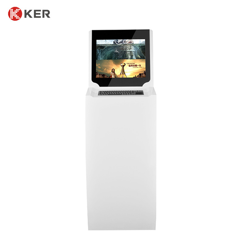 Latest company case about self service ticket kiosk capacitive touch screen with ticket printer 21.5 inch android lcd touch screen kiosk