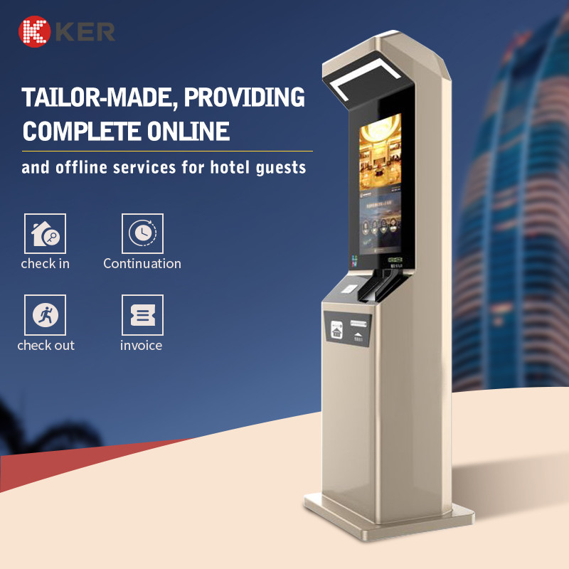 Latest company case about Projected Capacitive Touch Screen Hotel Multifunction Self Service Check In And Check Out Terminal