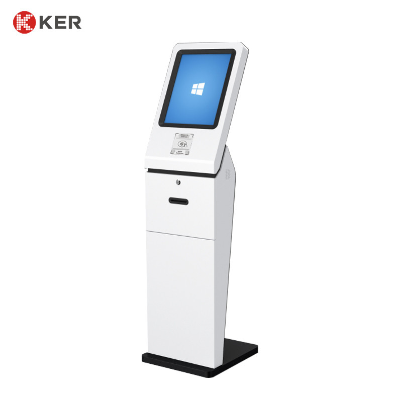 Latest company case about 17 inches self service kiosk touch screen multifunction self service kiosk with thermal ticket printer kiosk windows 10