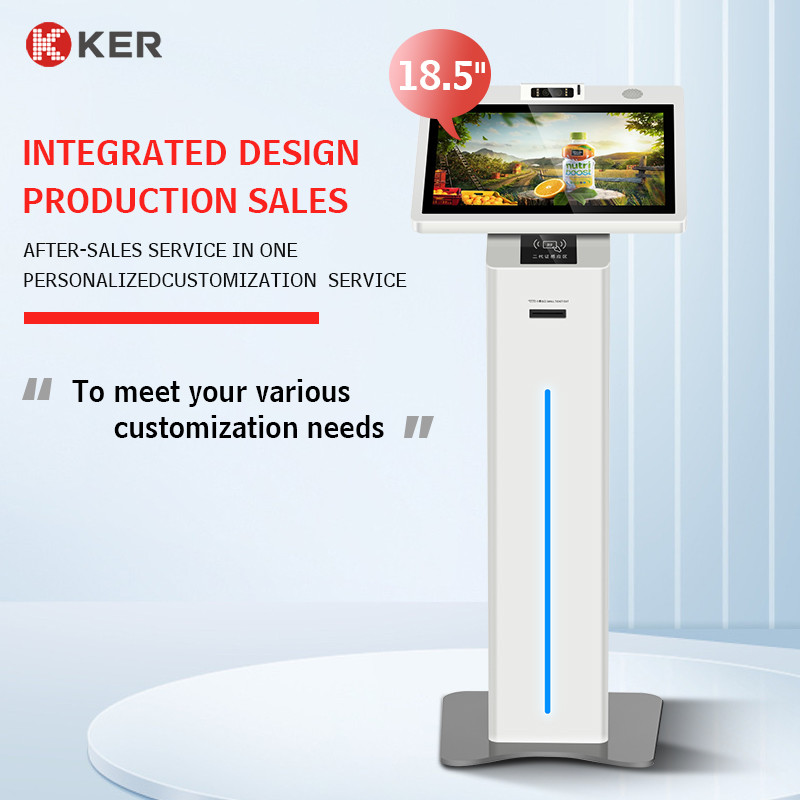 Latest company case about 18.5 inches self service ticket kiosk for queue and call digital kiosk touch screen IC\ID\NFC card reader for self-service kiosk