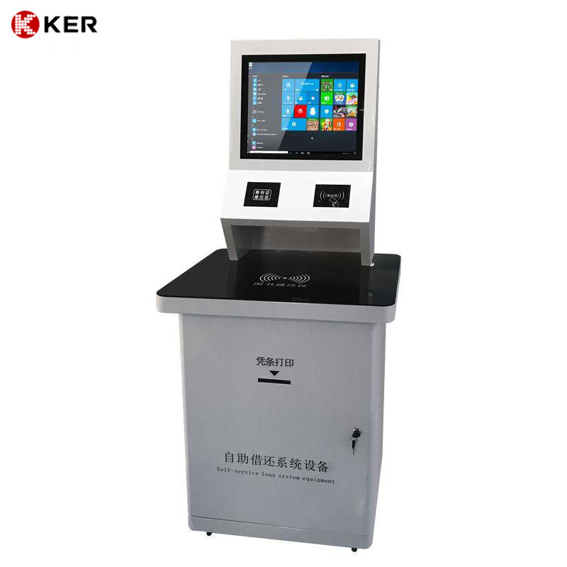 Book Returning And Borrowing Touch Screen Rfid Multi Function Library Self-Service Kiosk