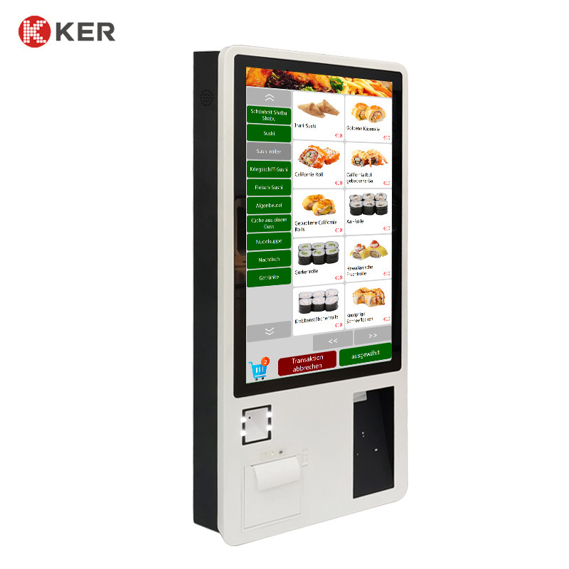 23.6 27 32 Inch Android Small Self Service Terminal Self Service Ordering Kiosk