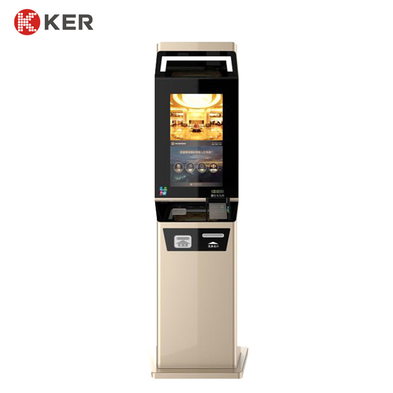 Identity Authentication Touch 19 Inch Hotel Self Check In Machine